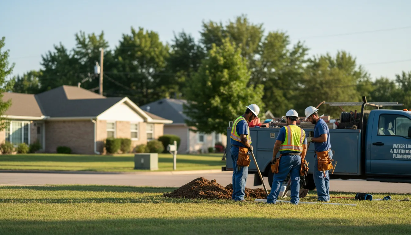 Residential water line and bathroom plumbing service in Archer, IA